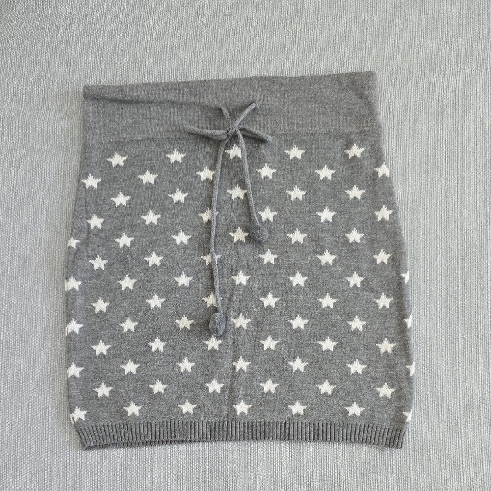 Atmosphere Gray Tie Front Mini Pencil Skirt